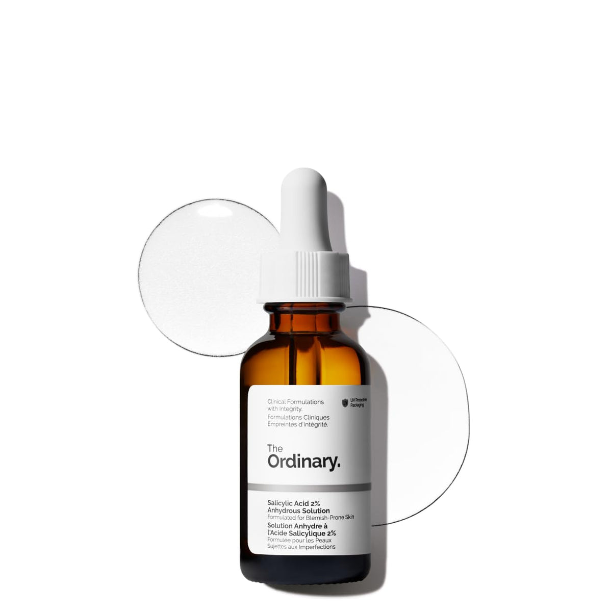 SlimBag Salicylic Acid 2% Anhydrous Solution bottle, gentle exfoliating serum for blemish-prone skin and uneven texture.