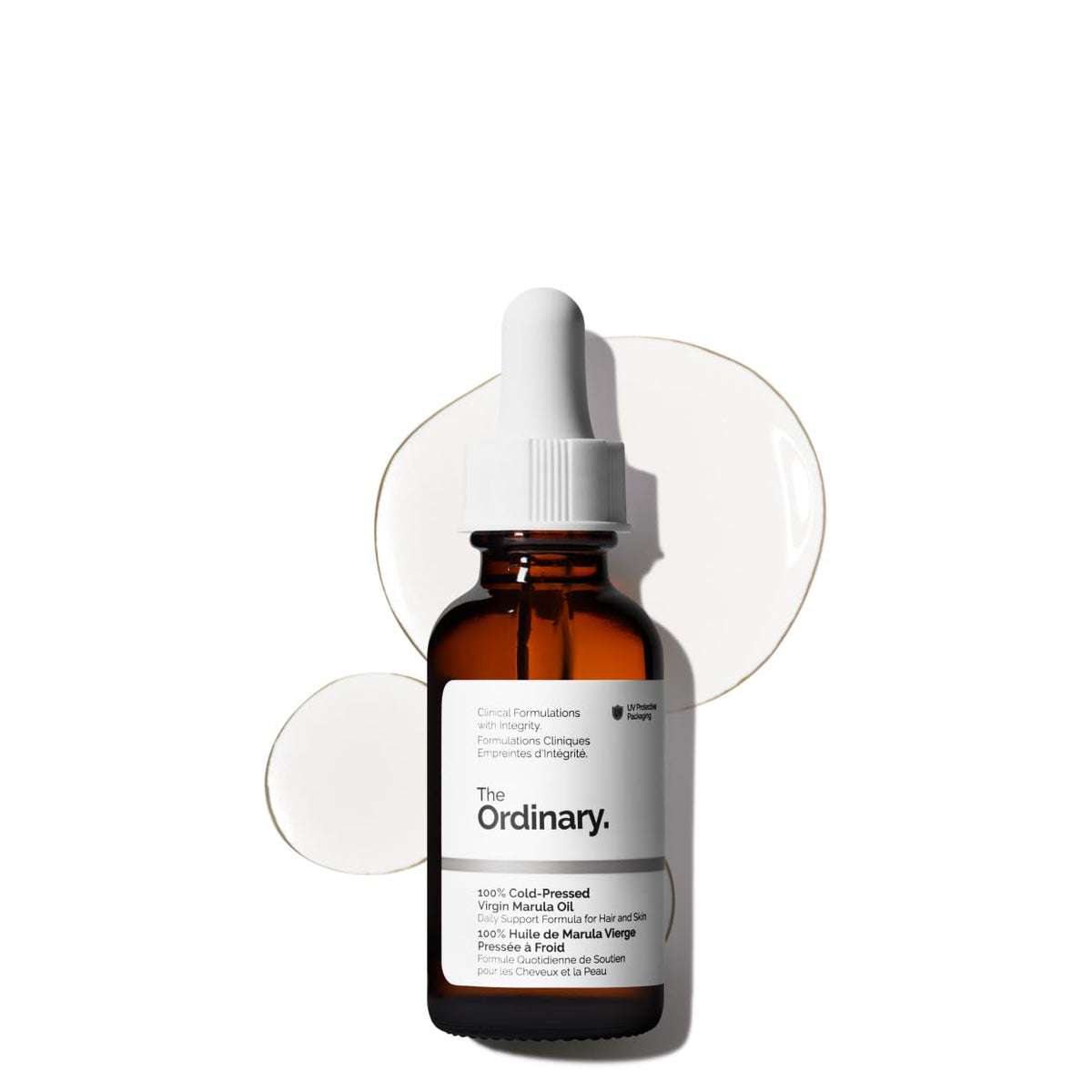 SlimBag bottle of The Ordinary 100% Cold-Pressed Virgin Marula Oil, antioxidant-rich unrefined skincare oil in a 1 fl oz bottle