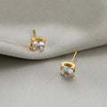Simple Four-claw Single Diamond Pendant Female Temperament Titanium Steel Necklace