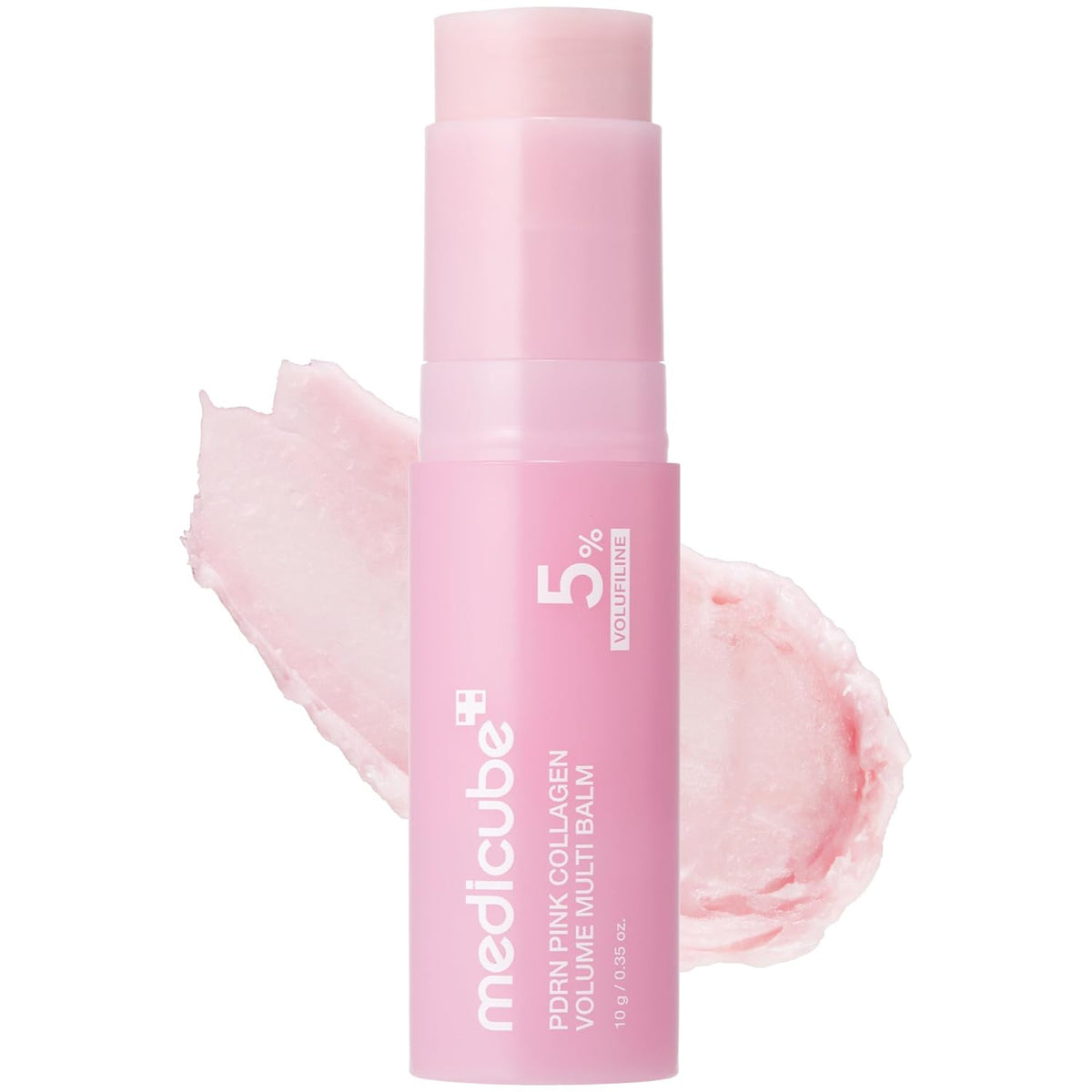 Medicube PDRN Pink Collagen Volume Multi Balm Stick by SlimBag, face and body plumping balm with Volufiline and collagen.