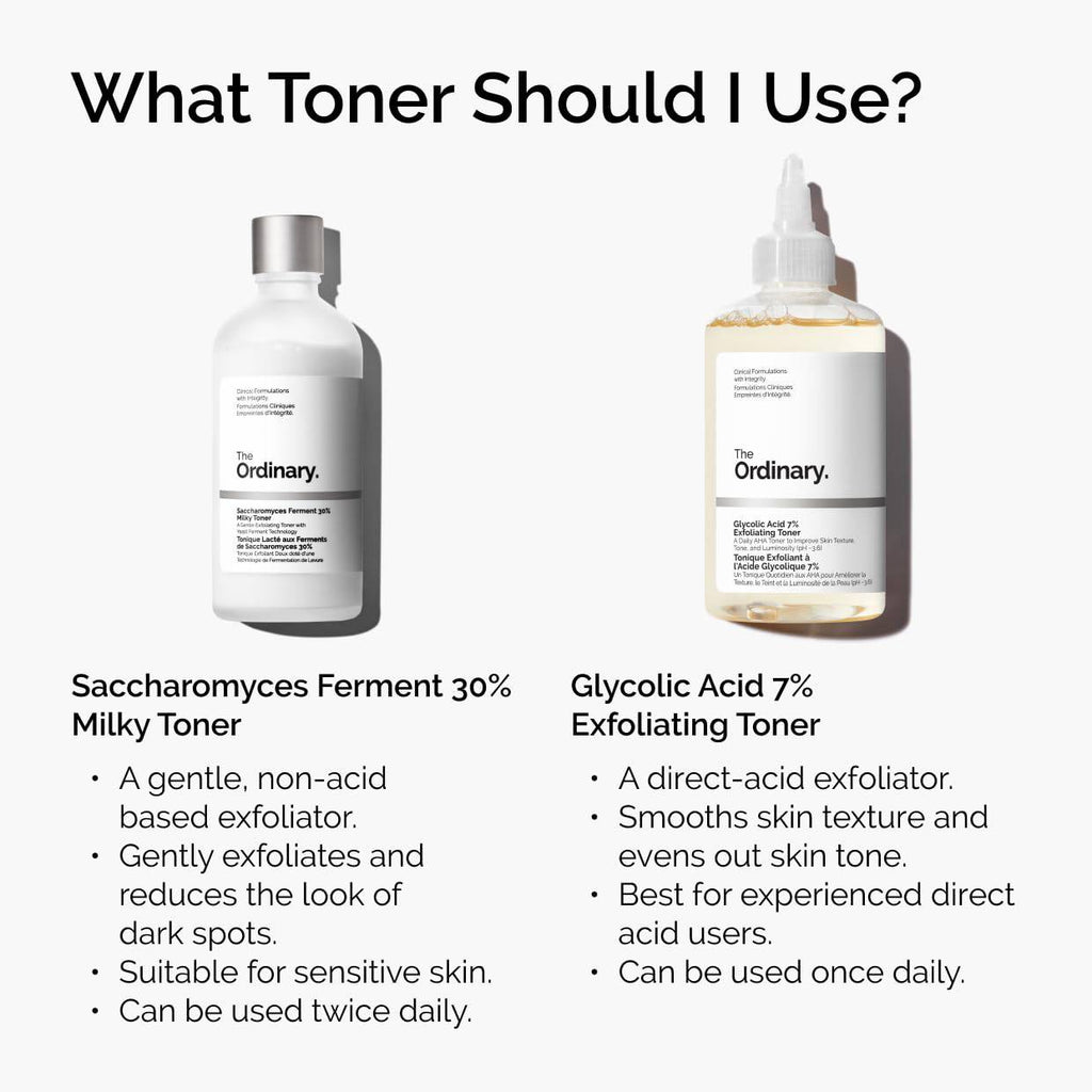 SlimBag Glycolic Acid 7% exfoliating toner bottle, brightening and smoothing skincare product for even skin tone, with clear label.