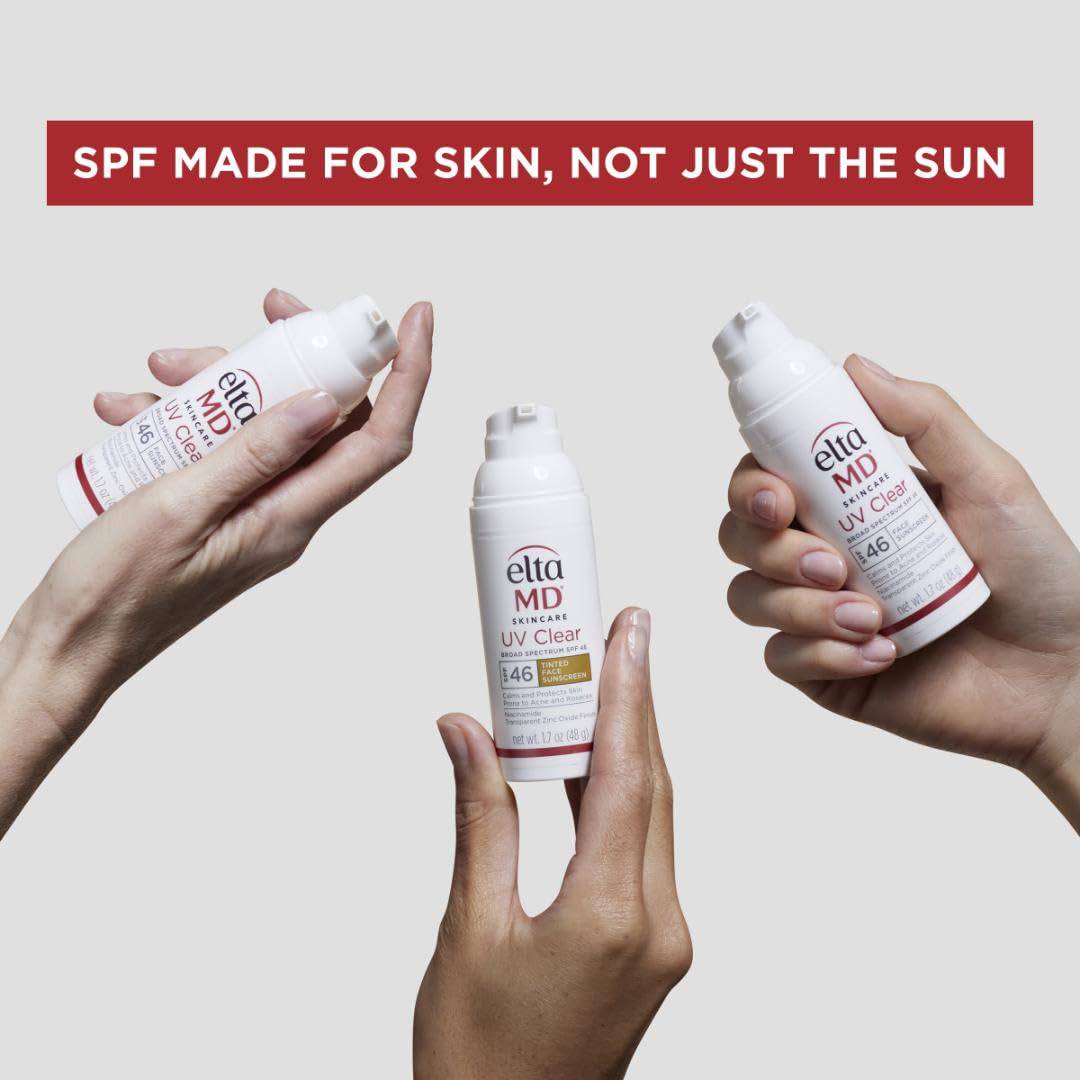 EltaMD UV Clear Face Sunscreen SPF 46, Oil-Free Sunscreen with Zinc Oxide, Dermatologist Recommended