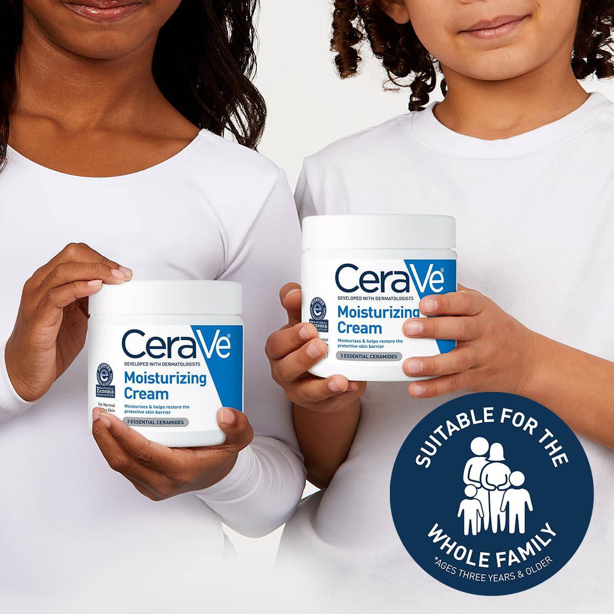 SlimBag CeraVe Moisturizing Cream for dry skin, body and face moisturizer with hyaluronic acid and ceramides, 19 oz jar