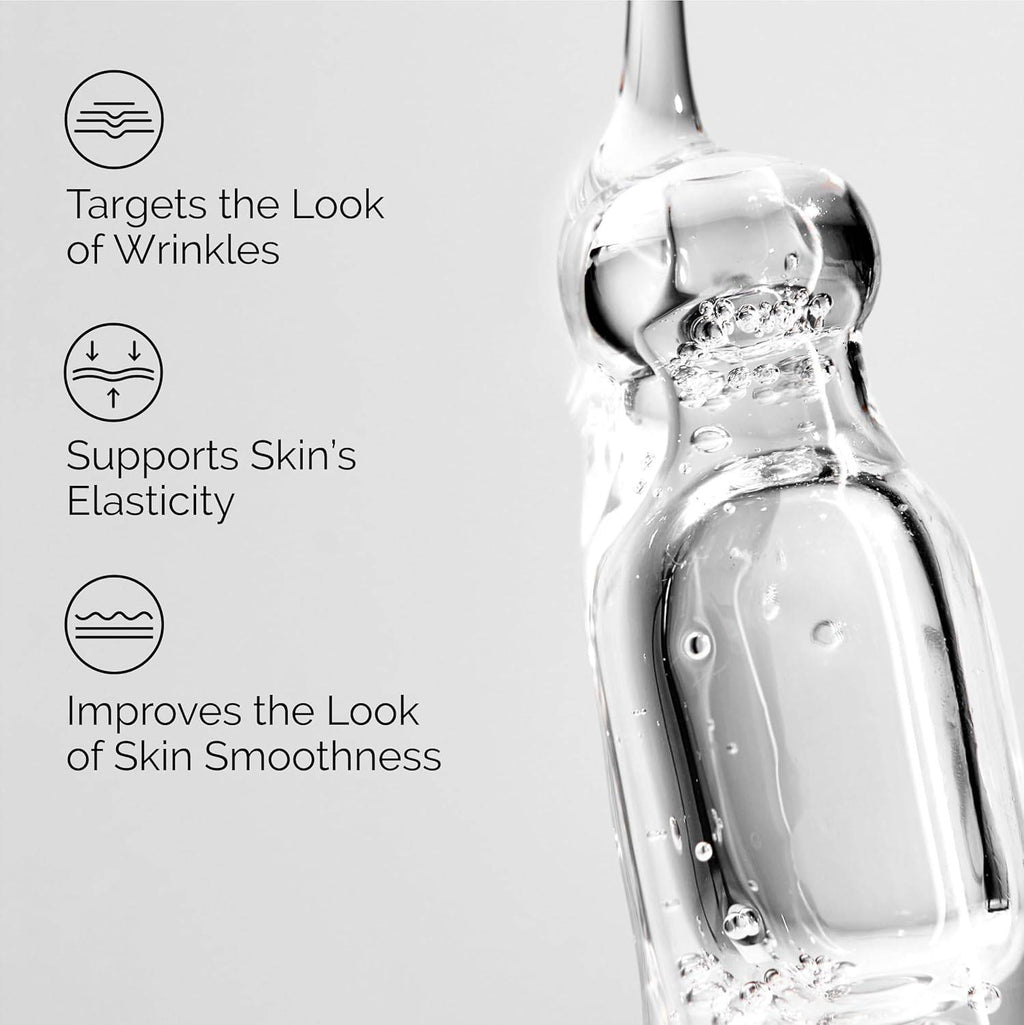 The Ordinary Age Support skincare set including multi-peptide serum, eye serum, and moisturizer with natural moisturizing factors and phyto-ceramides.