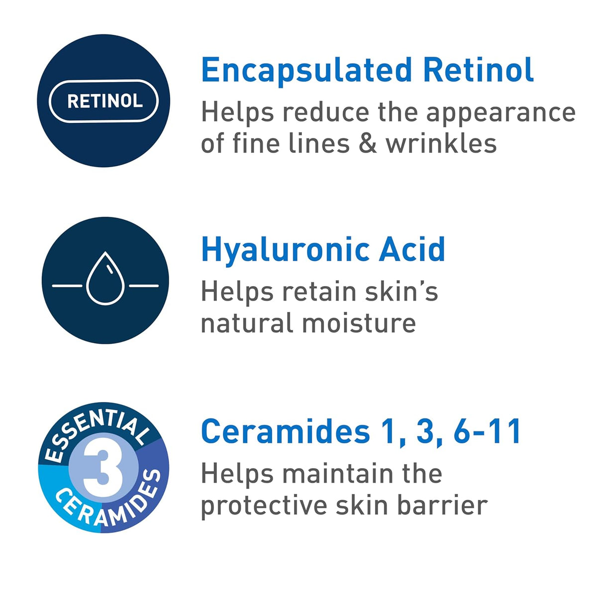 CeraVe Anti-Aging Face Cream with SPF 30, featuring retinol, hyaluronic acid, and ceramides for wrinkle reduction and hydration.