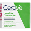 CeraVe Hydrating Cleanser Bar by SlimBag, fragrance-free soap-free facial and body cleanser with moisturizing cream, 2-pack, 4.5 oz each
