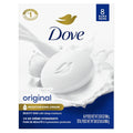Dove Beauty Bar Soap Original 8-pack with moisturizing cream for soft, smooth skin, 3.75 oz each, by SlimBag