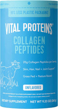 Vital Proteins collagen peptides powder in a SlimBag, unflavored collagen protein for hair, nails, skin, bones, and joints.