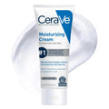 SlimBag CeraVe Moisturizing Cream for face and body, for normal to dry skin, 8 fl oz jar showing creamy texture