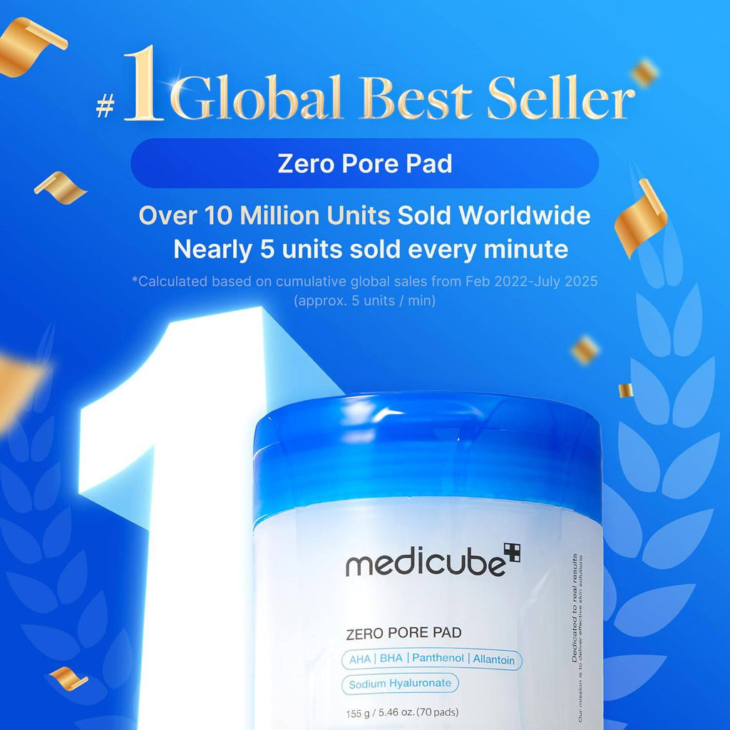 Medicube Zero Pore Toner Pads by SlimBag, dual-textured exfoliating pads with AHA and BHA for pore care and clearer skin.