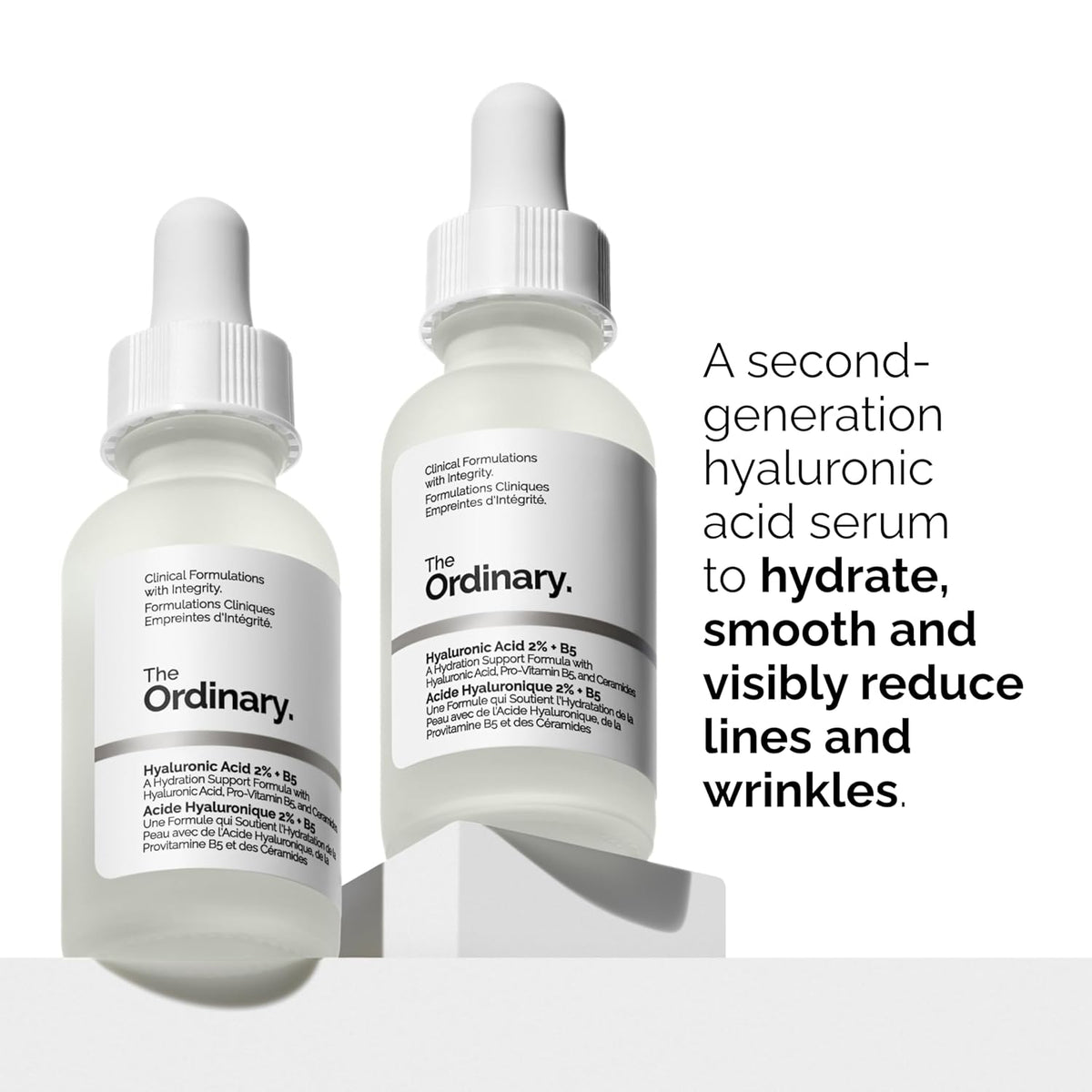 SlimBag skincare set with The Ordinary serums including Hyaluronic Acid, Niacinamide, and Caffeine Eye Serum for hydration and brightening