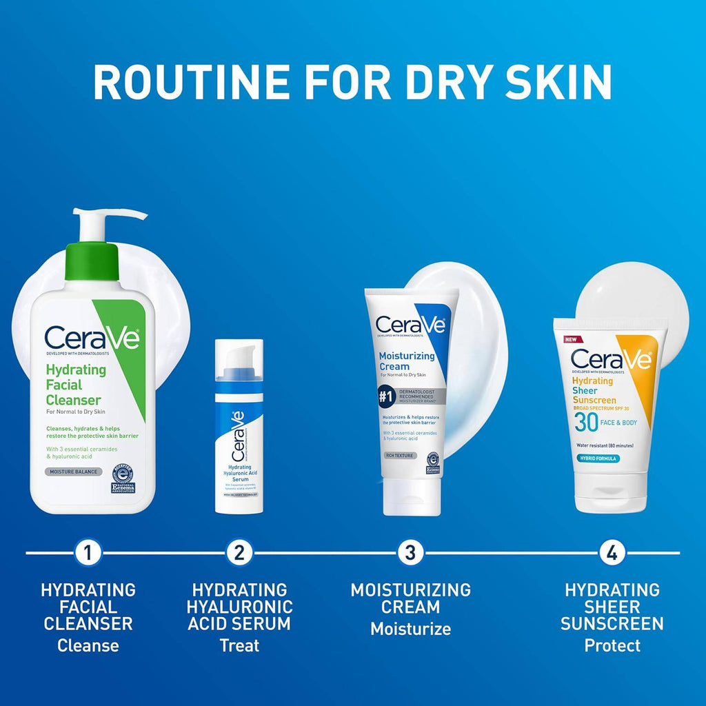 SlimBag CeraVe Moisturizing Cream for face and body, normal to dry skin, 8 oz jar with smooth, creamy texture