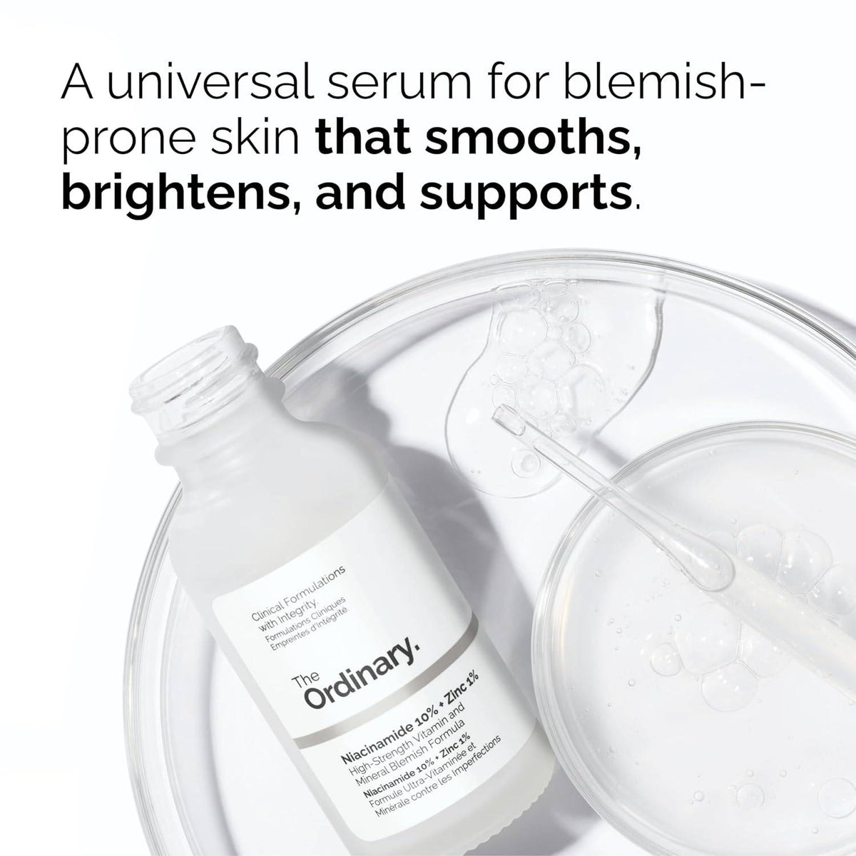 SlimBag The Ordinary Dull Skin Duo skincare set with Niacinamide 10% Zinc 1% and Caffeine 5% EGCG eye serum bottles
