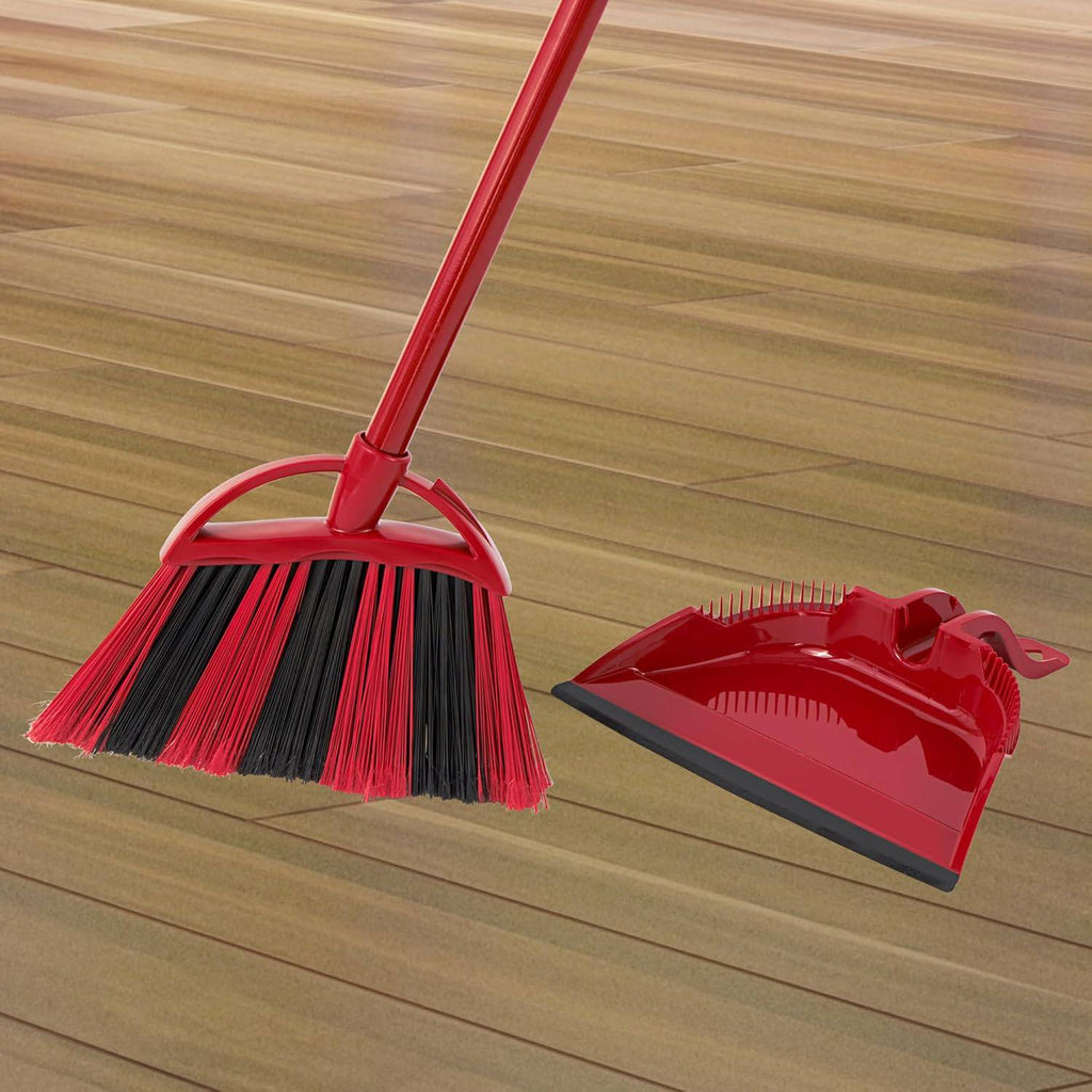 O-Cedar Sweep Broom with Step-On Dustpan | Remove 99% with One Sweep | Lightweight Quiet Cleaning Tool | Ideal for Pet Owners