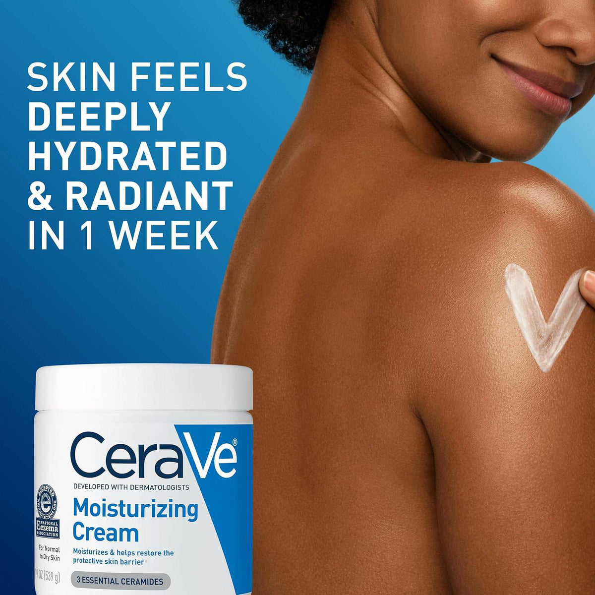 SlimBag CeraVe Moisturizing Cream for dry skin, body and face, with hyaluronic acid and ceramides, 81g tube, oil-free, fragrance-free