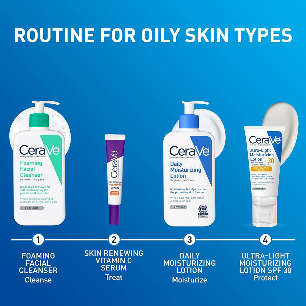 SlimBag CeraVe Daily Moisturizing Lotion for dry skin with hyaluronic acid and ceramides, fragrance-free and oil-free 19 oz bottle