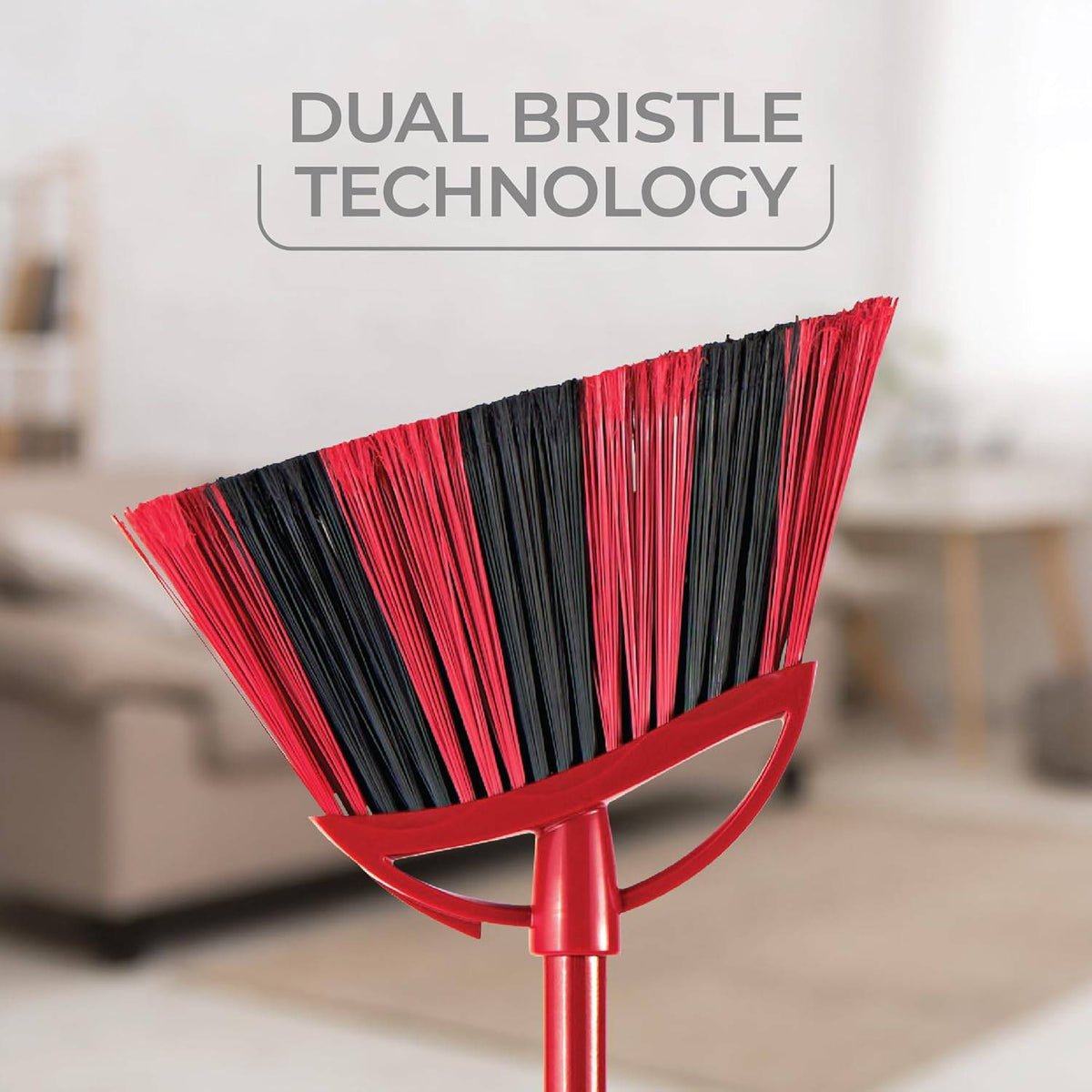 O-Cedar Sweep Broom with Step-On Dustpan | Remove 99% with One Sweep | Lightweight Quiet Cleaning Tool | Ideal for Pet Owners