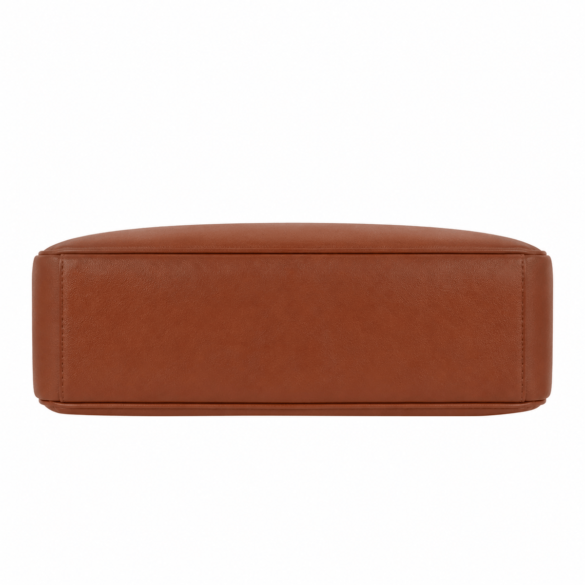 SlimBag brown faux leather shoulder handbag with sleek design and top handle, featuring a spacious interior and subtle branding.