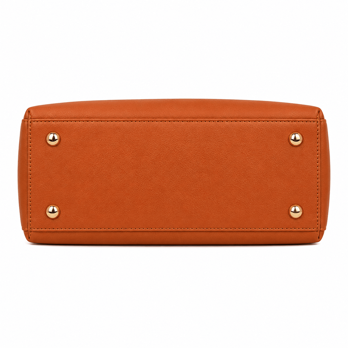 Brown SlimBag structured tote handbag with dual handles, featuring a sleek design and textured finish for everyday style.