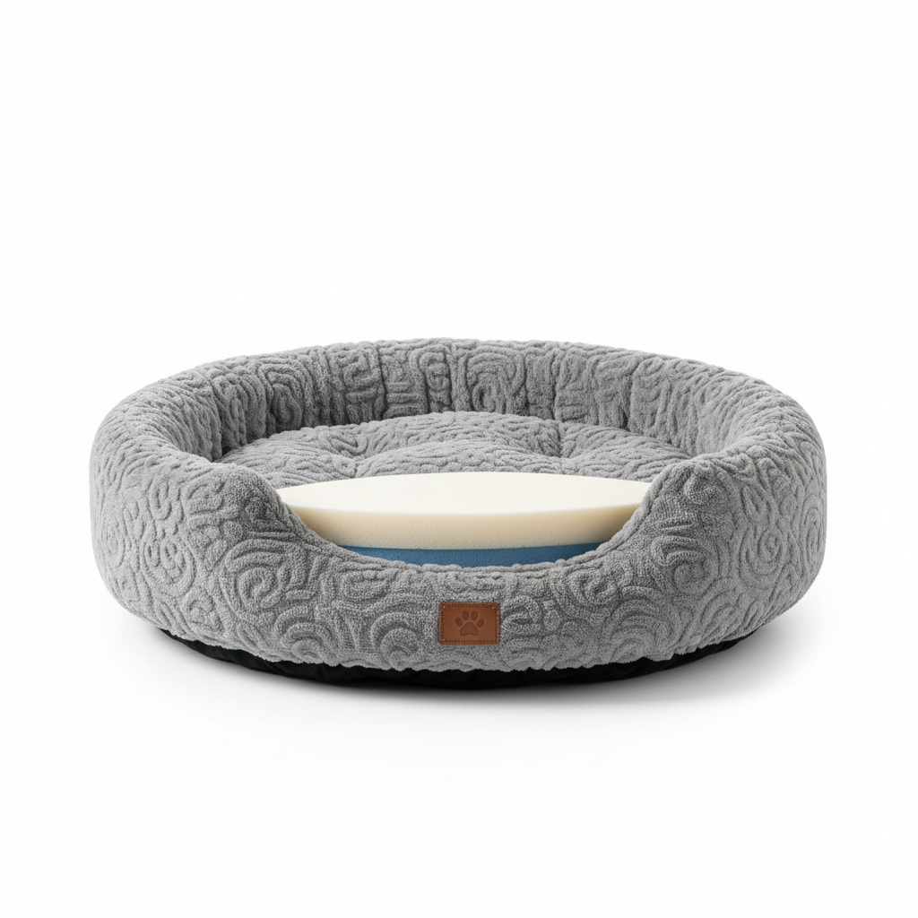 Orthopedic memory foam dog bed front view
