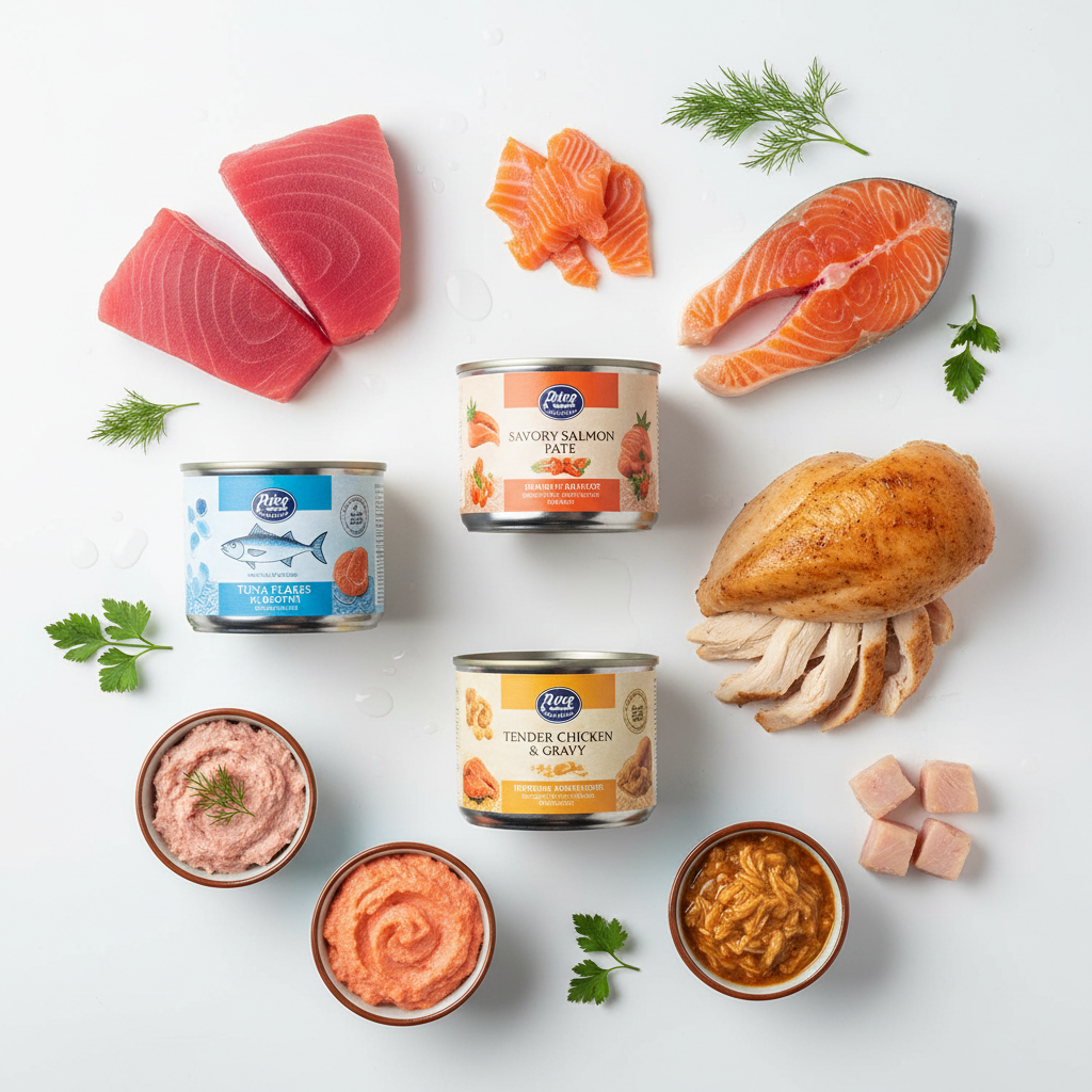 Wet cat food variety pack with fresh ingredients